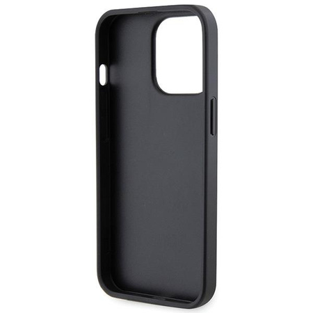 Etui Guess GUHCP13LP4TDSCPK na iPhone 13 Pro / 13 - czarne Crossbody 4G Metal Logo