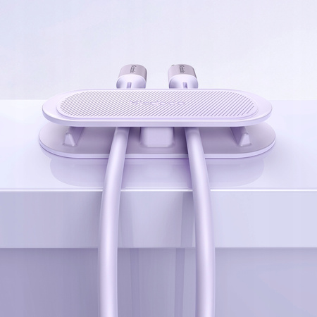 Organiser for cables, wires, for desk, holder, for glue, pink, McDodo