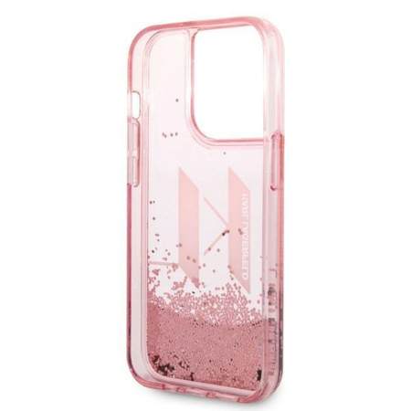 Karl Lagerfeld KLHCP14LLBKLCP iPhone 14 Pro 6,1" różowy/pink hardcase Liquid Glitter Big KL