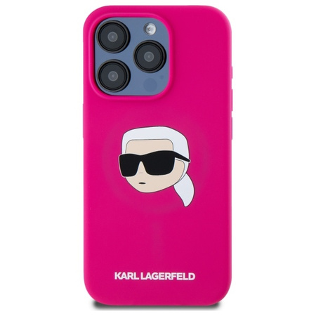 KARL LAGERFELD ETUI SILICONE KARL HEAD PRINT DO IPHONE 15 PRO 6.1 Z DO