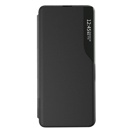 Eco Leather View Case elegancki futerał etui z klapką i funkcją podstawki Samsung Galaxy A22 5G czarny