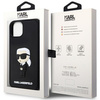 Etui Karl Lagerfeld KLHCP14M3DRKINK na iPhone 14 Plus 6.7" - czarne Rubber Ikonik 3D