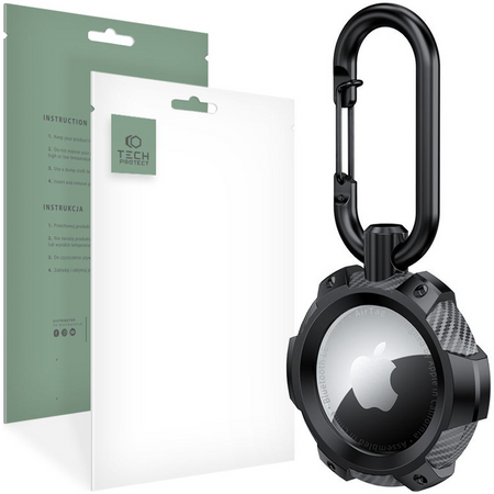 TECH-PROTECT TPUCARBON APPLE AIRTAG BLACK