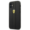 Ferrari FESNECHCP12SBK iPhone 12 mini 5,4" czarny/black hardcase On Track PU Carbon