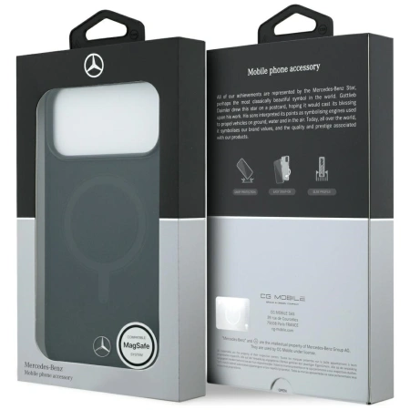 MERCEDES ETUI DO IPHONE 17 PRO MAX MAGSAFE Z GŁADKĄ SKÓRĄ WYSOKIEJ