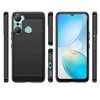 Carbon Case etui do Infinix Hot 12 Pro elastyczny silikonowy karbonowy pokrowiec czarne