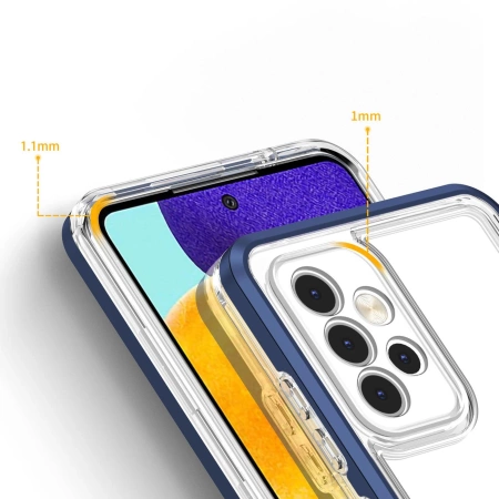 HURTEL CLEAR 3IN1 ETUI DO SAMSUNG GALAXY A73 Z RAMKĄ I ŻELOWYM POKROWCEM