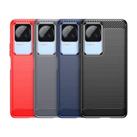 HURTEL POKROWIEC CASE DO XIAOMI POCO F4 5G KARBONOWY SILIKONOWY ELASTYCZNY