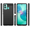 Carbon Case etui do Infinix Hot 12 Play NFC / Hot 12 Play elastyczny silikonowy karbonowy pokrowiec czarne