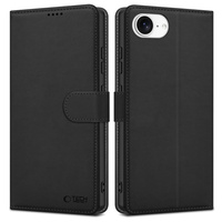 TECH-PROTECT CASE WALLET DO IPHONE 16E MATTE BLACK CHRONIĄCE PRZED UPADKIEM