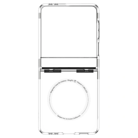 Etui Spigen Ultra Hybrid Pro Mag MagSafe na Samsung Galaxy Z Flip 7 - przezroczysto-białe