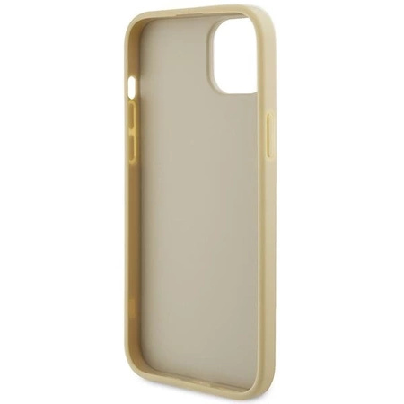 Etui Guess Leather 4G Metal Logo Strass do iPhone 15 - złote