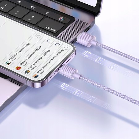 Mcdodo Mocny Szybki Kabel Usb Lightning 36W 1,2M Fioletowy