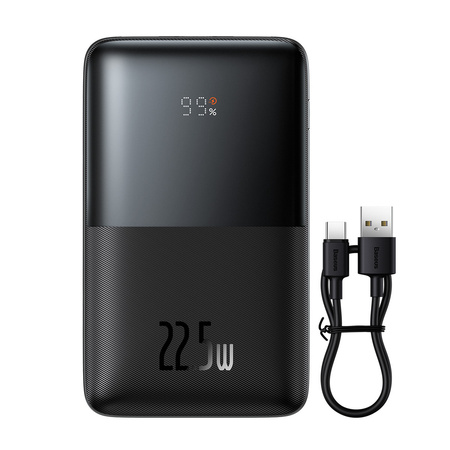 Powerbank Baseus Bipow Pro 20000mAh 22.5W czarny z kablem USB Typu A - USB Typu C 3A 0.3m (PPBD040301)