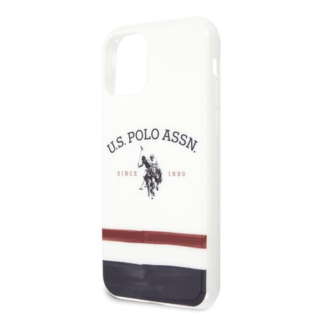 Etui U.S. Polo Assn. Tricolor Pattern Collection na iPhone 11 Pro Max - białe