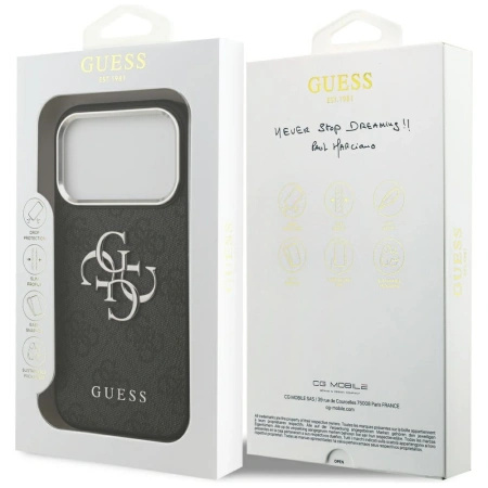 Etui Guess 4G Big 4G Classic Logo do iPhone 17 Pro - czarne