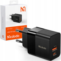 Mcdodo Phone Charger, Fast, USB, USB-C, 20W, for Iphone, universal, black