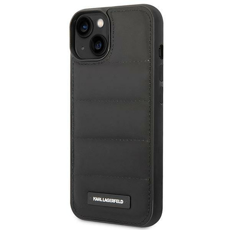 Etui Karl Lagerfeld KLHCP14SPSQAK na iPhone 14 hardcase - czarne Puffy Elongated Logo