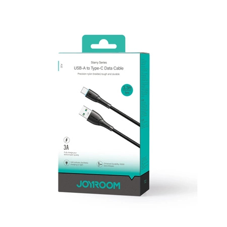 Kabel Joyroom Starry Series SA32-AC3 3A USB-A / USB-C 1m - czarny