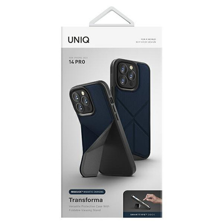 Etui Uniq Transforma na iPhone 14 Pro Magclick Charging - niebieskie
