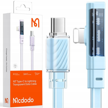 Mcdodo USB-C for iPhone High Speed Angled Cable 36W 1.2M Blue
