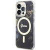 Etui Guess GUHMP14LHTMRSK na iPhone 14 Pro - czarne Golden Marble MagSafe