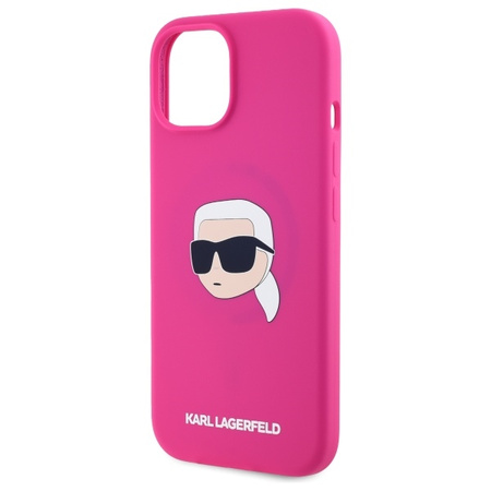 KARL LAGERFELD ETUI DO IPHONE 15 6.1 HARDCASE SILICONE KARL HEAD DO MAGSAFE