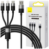 Kabel 3w1 USB - micro USB / Lightning / USB C 3.5A 1.2m Baseus StarSpeed - czarny