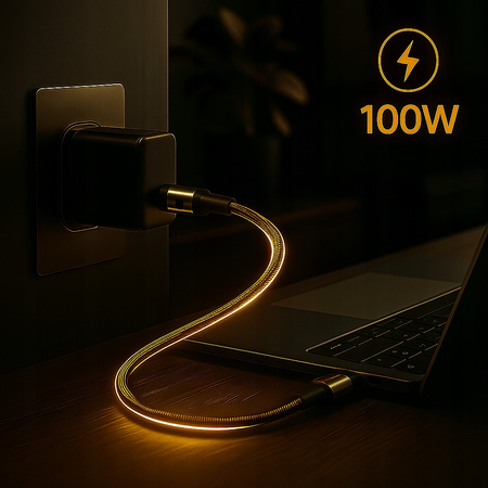 CO2 KABEL USB-C SZYBKIE ŁADOWANIE DO SAMSUNG XIAOMI USB TYP C PD 6A 100W 2M
