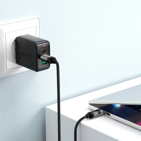 ACEFAST KABEL USB-C DO USB-C Z WYŚWIETLACZEM 66W 1.2M DO ŁADOWANIA S10 S20