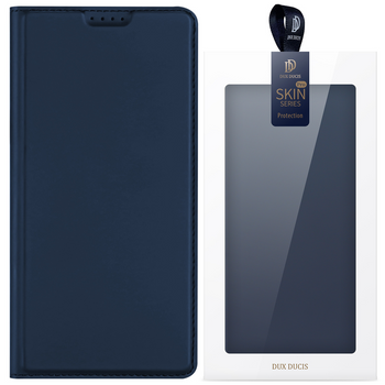 Dux Ducis Skin Pro etui do Xiaomi Redmi 11A / Poco C55 / Redmi 12C pokrowiec z klapką portfel na kartę podstawka niebieskie