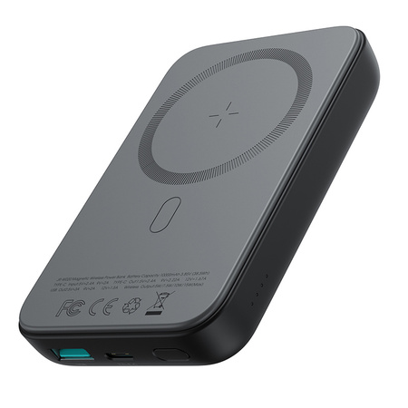 Joyroom powerbank 10000mAh 20W Power Delivery Quick Charge magnetyczna ładowarka bezprzewodowa Qi 15W do iPhone kompatybilna z MagSafe czarny (JR-W020 black)