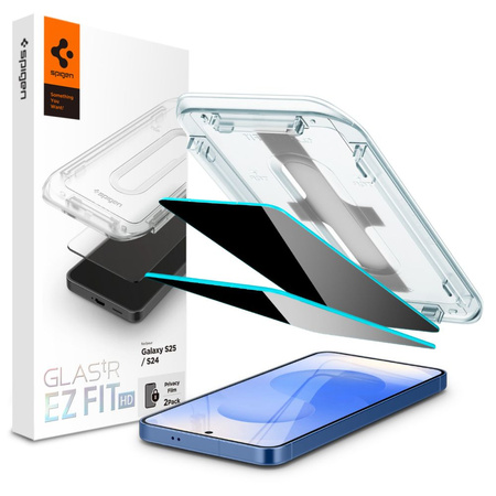 SPIGEN SZKŁO OCHRONNE GLAS.TR EZ FIT HD DO GALAXY S24 S25 PRIVACY 2 SZTUKI