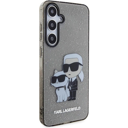 Etui Karl Lagerfeld Glitter Karl&Choupette na Samsung Galaxy S24 - czarne