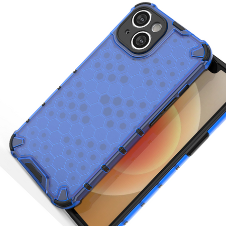 Honeycomb etui iPhone 14 Plus pancerny hybrydowy pokrowiec niebieskie