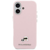 Etui Karl Lagerfeld Karl & Choupette Head Pins Saffiano MagSafe do iPhone 17 różowy