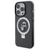 Etui Karl Lagerfeld Ring Stand Karl&Choupettte MagSafe do iPhone 15 Pro Max - czarne