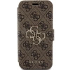 Etui Guess 4G Metal Logo na iPhone 15 Pro - brązowe
