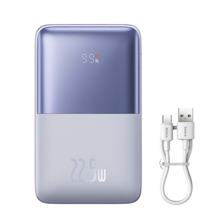 Powerbank Baseus Bipow Pro 20000mAh 22.5W fioletowy z kablem USB Typu A - USB Typu C 3A 0.3m (PPBD040305)