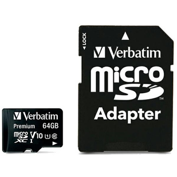VERBATIM KARTA MICROSDXC 64GB V10+ DO TELEFONÓW TABLETÓW Z ADAPTEREM PRO