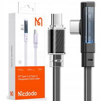 Mcdodo Szybki Kabel Kątowy USB-C PD 65W 1,8M Czarny