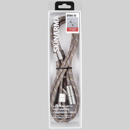 Uniwersalna smycz do telefonu kabel 2w1 Skinarma Dyno Ve USB-C/USB-C beżowy