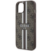 Etui Guess GUHMP14SP4RPSW na iPhone 14 - brązowe 4G Printed Stripes MagSafe