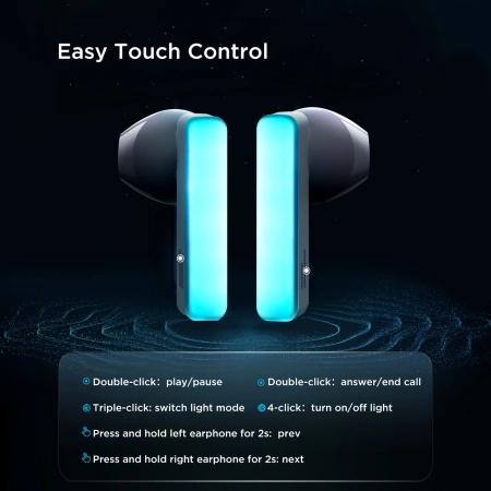 JOYROOM SŁUCHAWKI BEZPRZEWODOWE TWS DO TELEFONÓW Z LED ICE LENS SERIE BIAŁE