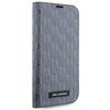 Etui Karl Lagerfeld Saffiano Monogram KLBKP14LSAKLHPG na iPhone 14 Pro - srebrne