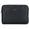 Torba Guess Sleeve 14 Grained Zipper    Pocket Triangle Logo czarny