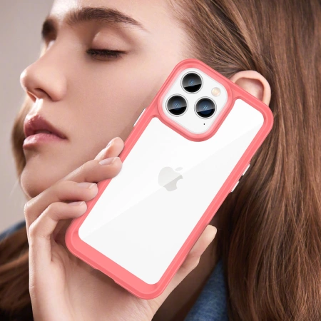 HURTEL POKROWIEC SZTYWNY DO IPHONE 14 PRO MAX OUTER SPACE Z ŻELOWĄ RAMKĄ