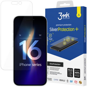 3MK FOLIA OCHRONNA DO IPHONE 16 PLUS SILVERPROTECTION+ OCHRONA EKRANU