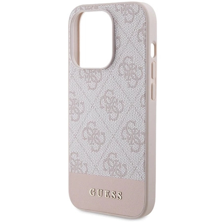 Etui Guess 4G Stripe Collection na iPhone 15 Pro - różowe