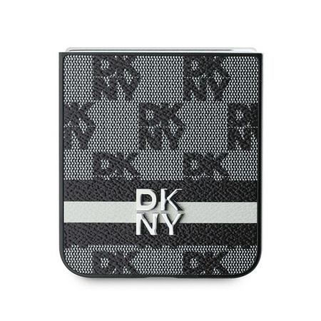 DKNY ETUI DO SAMSUNG Z FLIP 6 F74 Z PASKIEM SKÓRZANYM CHEQUERED STRIPES